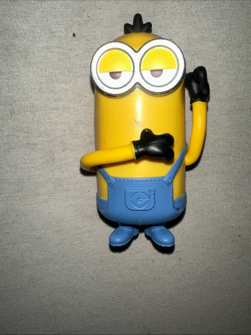 Vintage Collectible Minion Figure Toy in Yellow and Blue